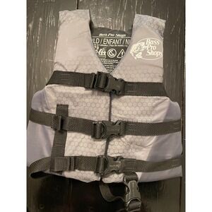 Bass Pro Shops Child Life Vest Youth Kids Safety PFD Water Sports Buoyancy Aid